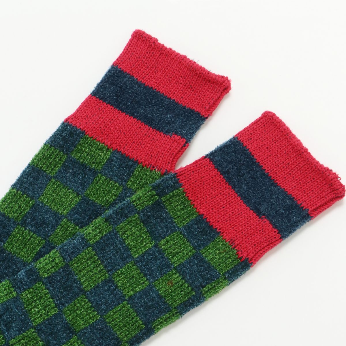 HOiSUM Ichimatsu Socks - Green
