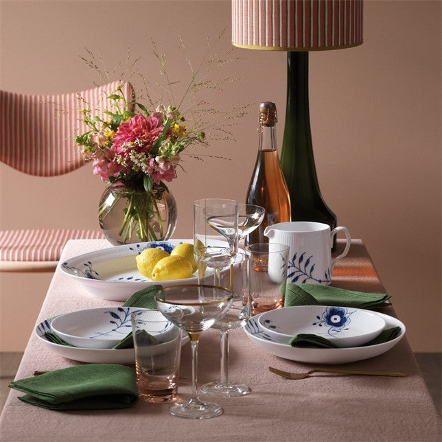 ROYAL COPENHAGEN BLUE FLUTED MEGA SHALLOW BOWL 9.75"