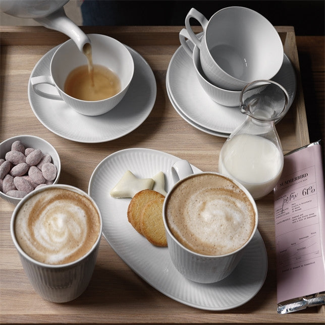 ROYAL COPENHAGEN WHITE FLUTED THERMAL CUP 9.75 OZ