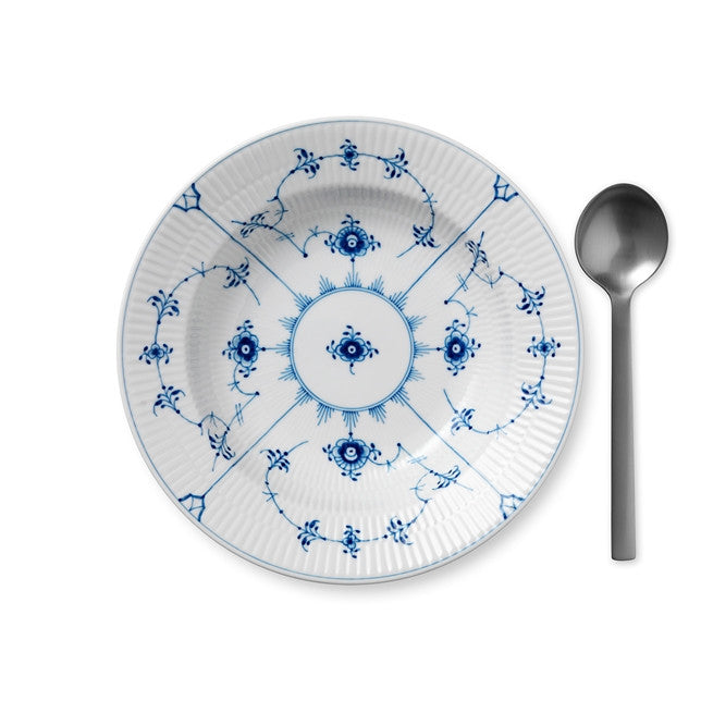 ROYAL COPENHAGEN BLUE FLUTED PLAIN RIM SOUP BOWL 9"