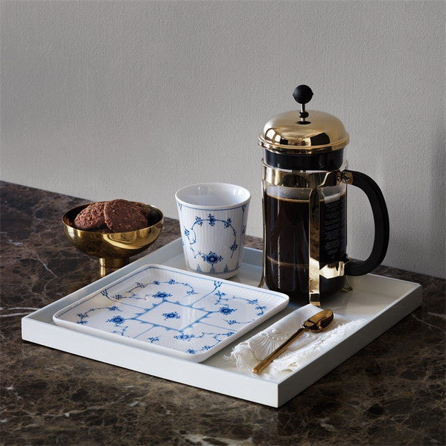 ROYAL COPENHAGEN BLUE FLUTED PLAIN SQUARE PLATE LARGE