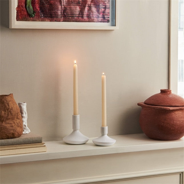 Royal Copenhagen White Fluted Candlestick 8cm/3"