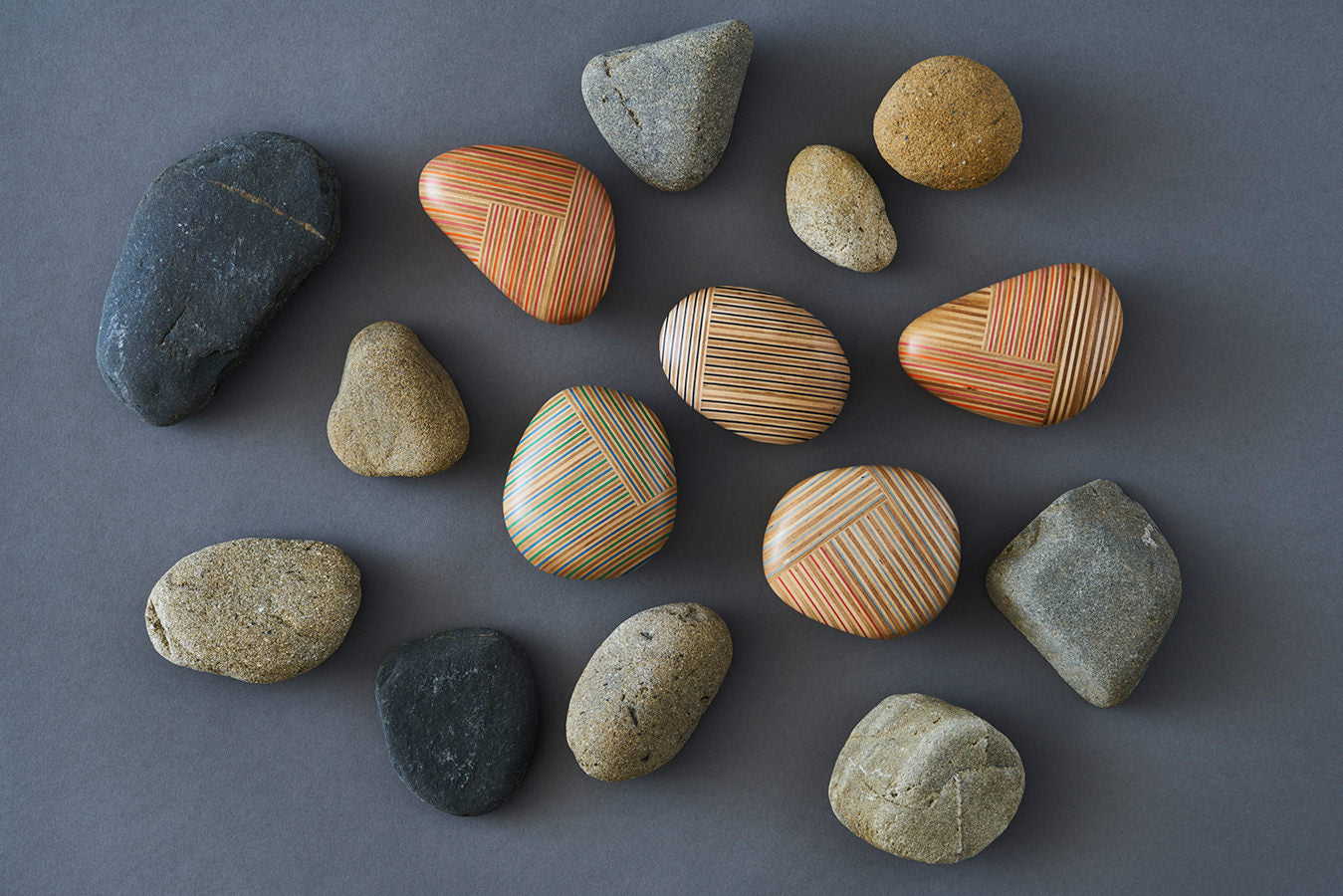 Koishi-Pebble (Navy) Paperweight by Plywood Laboratory