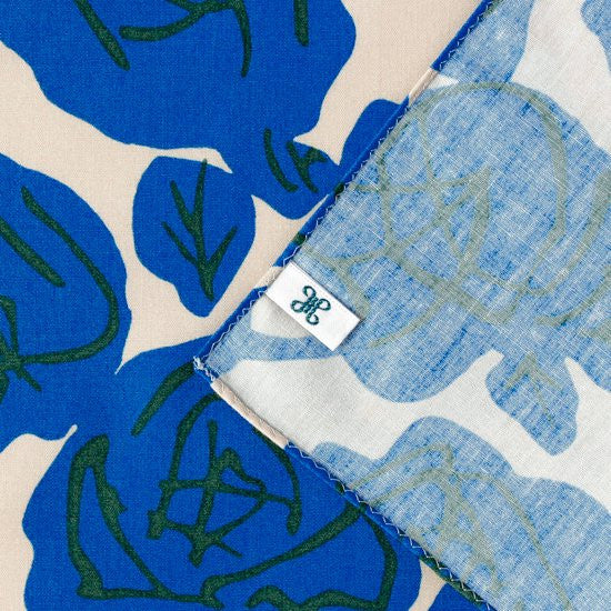 H Tokyo blue broad print handkerchief