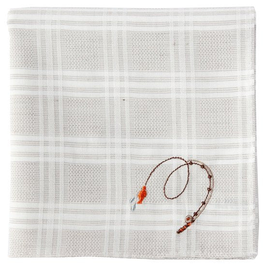 hobby embroidered handkerchief / fishing