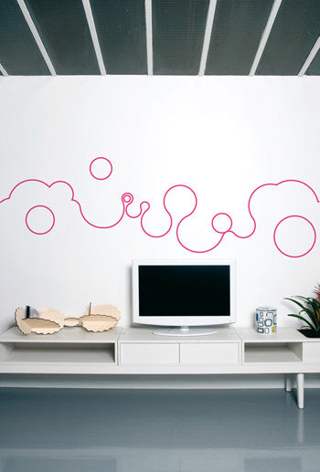 DOMESTIC WALL STICKER BUBBLE LINE design by MATALI CRASSET