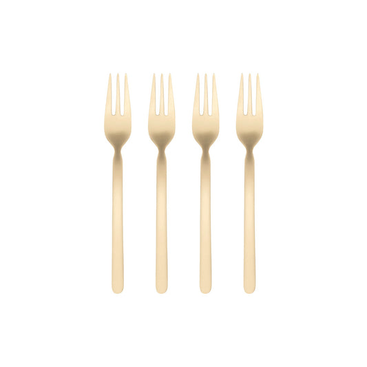 Blomus STELLA Cake Forks - Set Of 4 - PVD Coated Stainless Steel