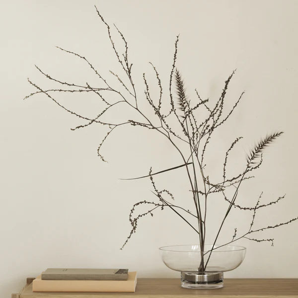 Blomus MIYABI Glass Vase - Low With Flower Grid