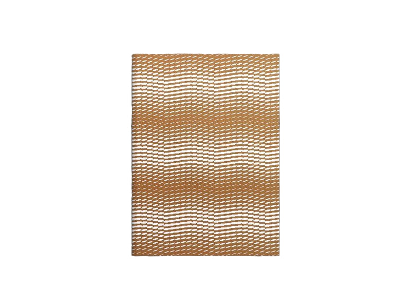 linen covered notebook - wave #3 design, copper