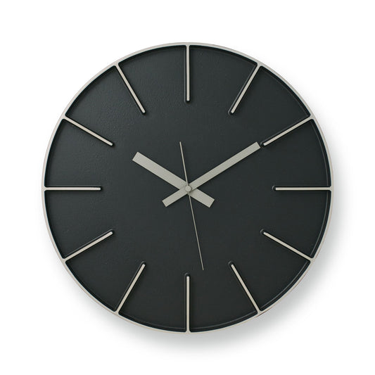 Edge L (Cast Aluminum) BK Clock by Lemnos