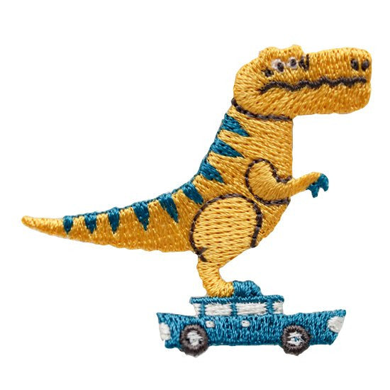 H Tokyo Embroidered Handkerchief - tyrannosaurus