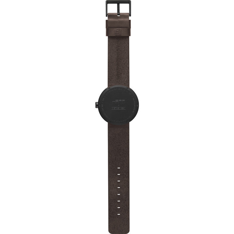 LEFF AMSTERDAM TUBE WATCH D42 BLACK/BROWN STRAP