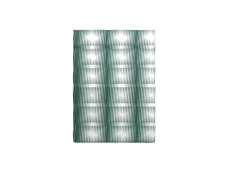 linen covered notebook - wave #2 design, hunter green