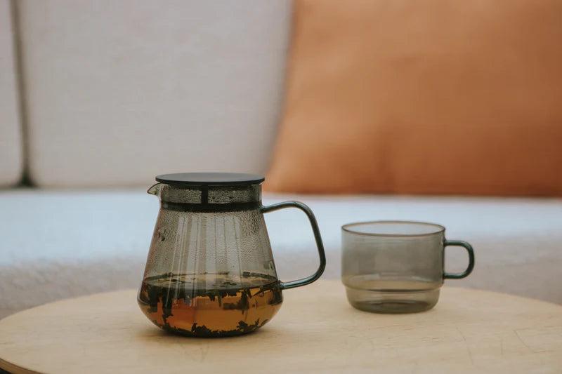 Hario Glass Coffee and Tea Server - Gray 4 3/8”D x 4 7/8”H