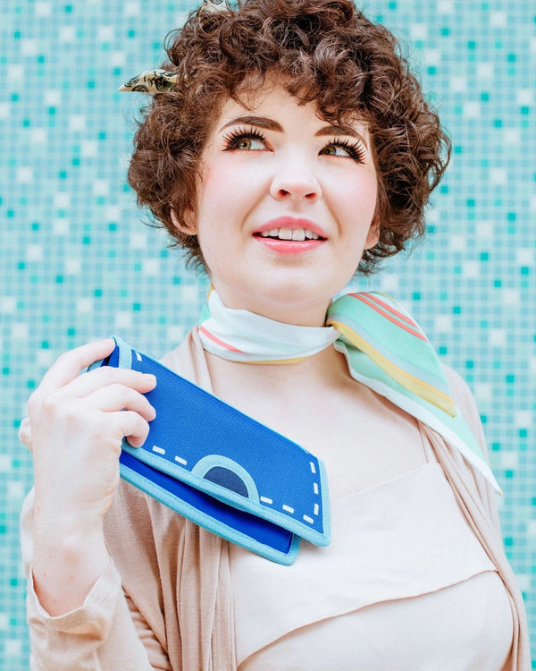 Purse SPOTLIGHT Aqua Sky Blue JumpFromPaper