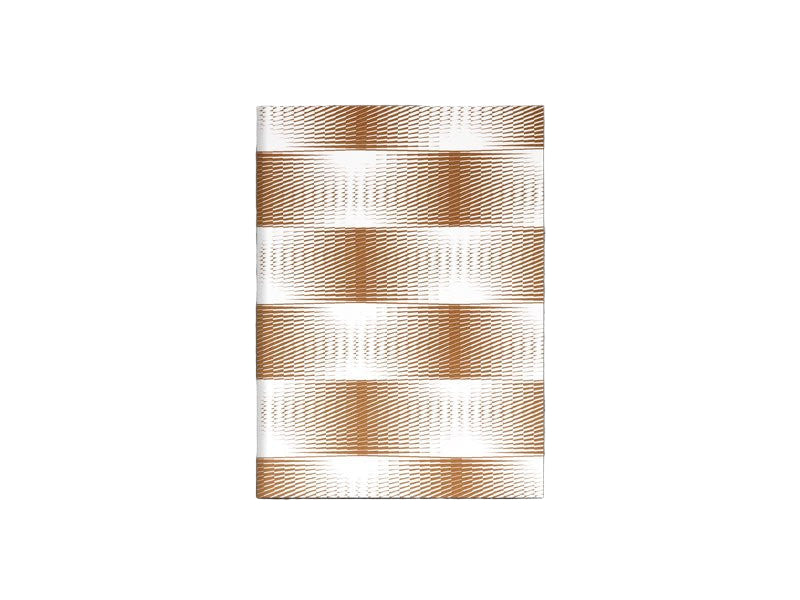 linen covered notebook - wave #4 design, copper