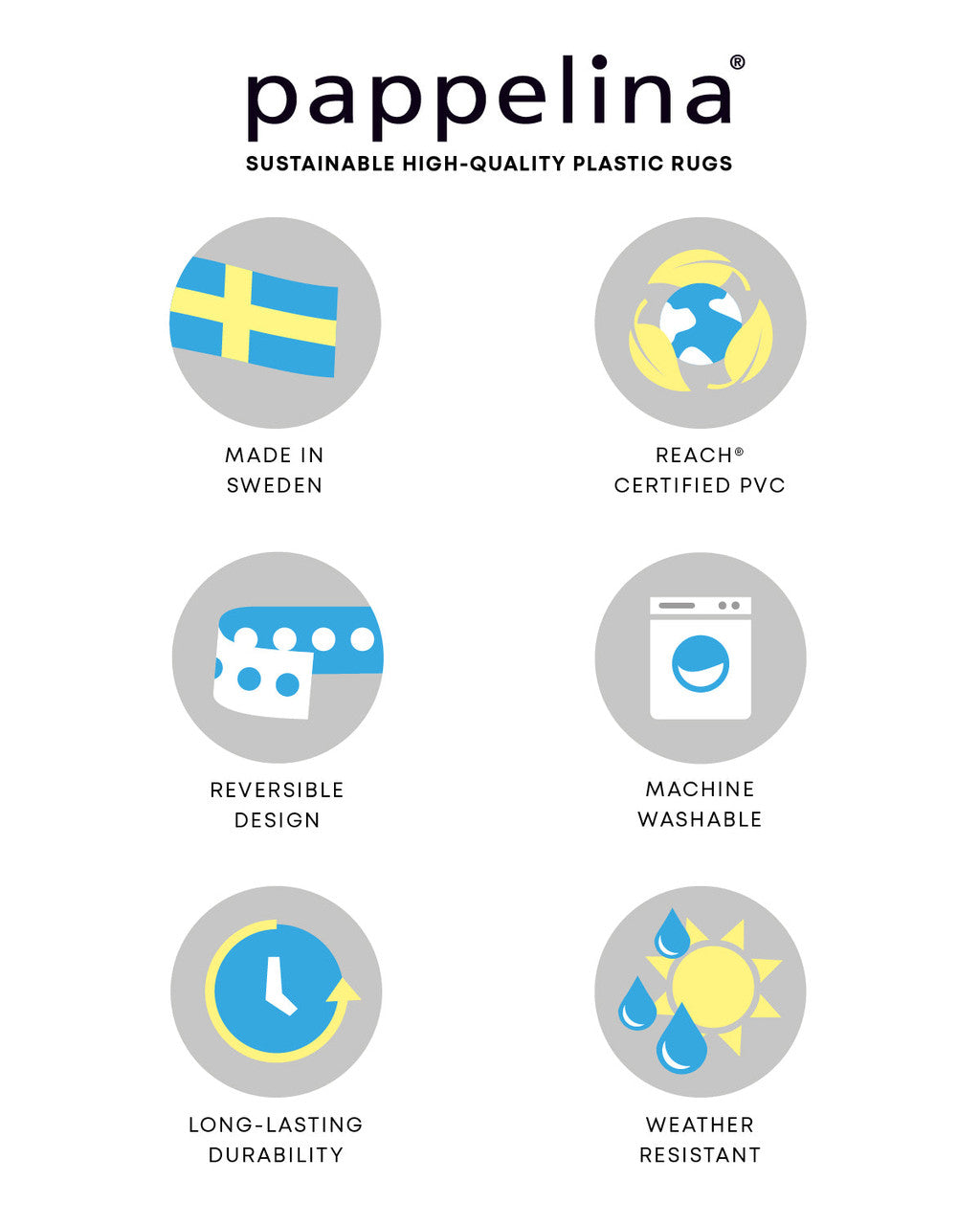 Pappelina Rug OTIS Mustard