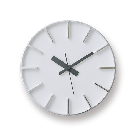 Edge S (Cast Aluminum) WH Clock by Lemnos