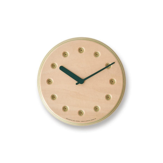 Paper-Wood Dot GN  Clock by Lemnos