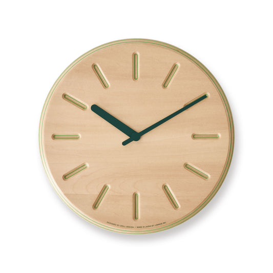 Paper-Wood Line GN Clock by Lemnos