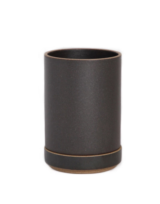 Hasami Porcelain Small Planter Black with Saucer (HPB044)