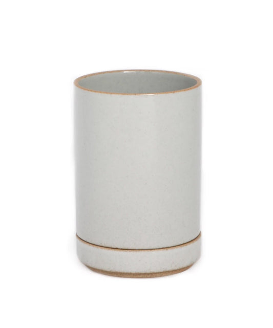 Hasami Porcelain Small Planter Gloss Grey with Saucer (HPM044)