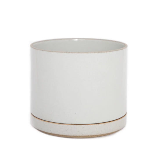 Hasami Porcelain Planter Gloss Grey with Saucer (HPM045)