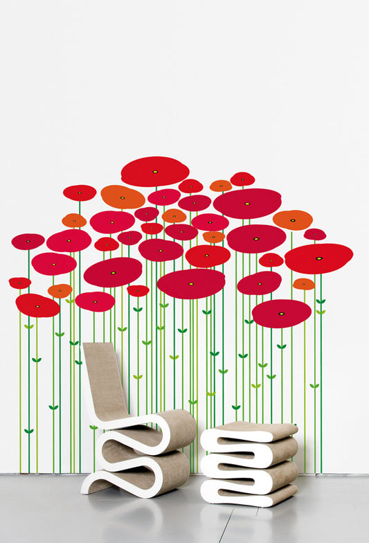 Domestic Wall Sticker Jungle (coquelicot) design by Ich&Kar