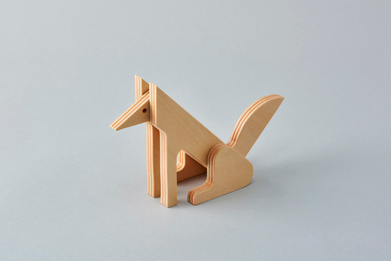 Kitakitsune-Ezo Red Fox (Orange) Puzzle by Plywood Laboratory