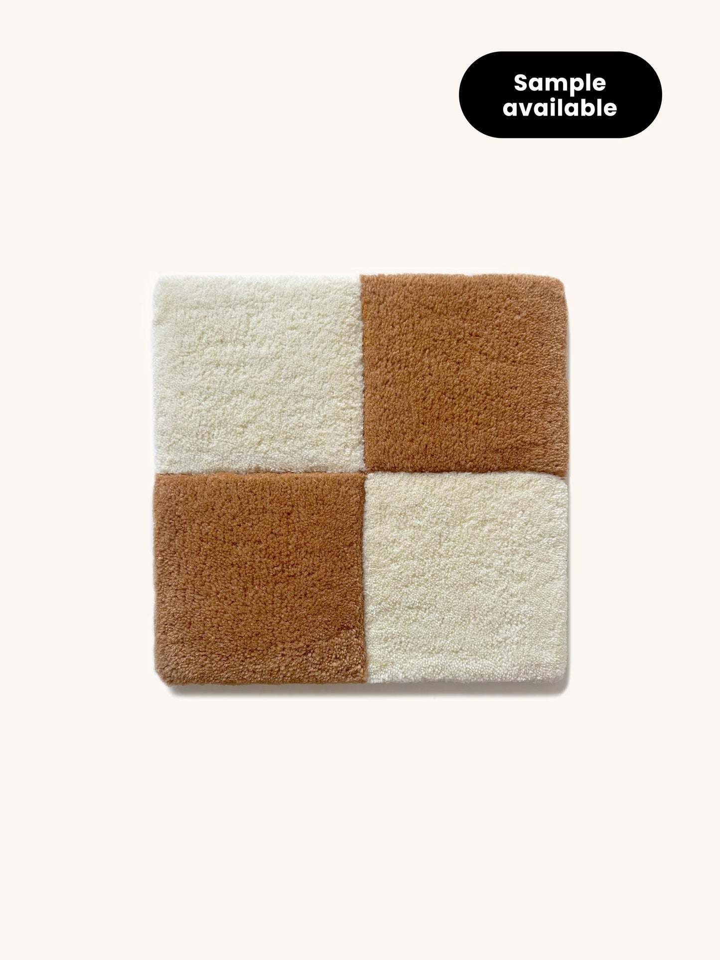 Rug CHECKERBOARD Terra Brown 3.9 x 5.9 ft by Maison Deux