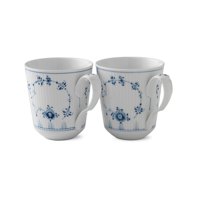 ROYAL COPENHAGEN BLUE FLUTED PLAIN MUG, 12.5OZ. SET/2 – Greener Grass Design