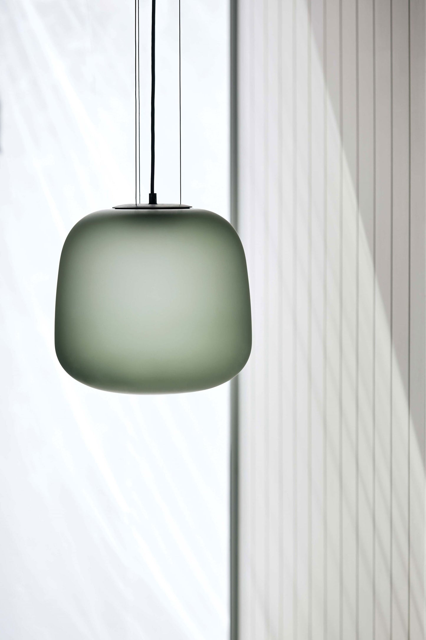 Città AB Pendant Light Frosted Smoke Grey/Green - Small