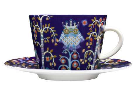 (Set of 2) IITTALA TAIKA COFFEE/TEA CUP 6.75 oz., BLUE
