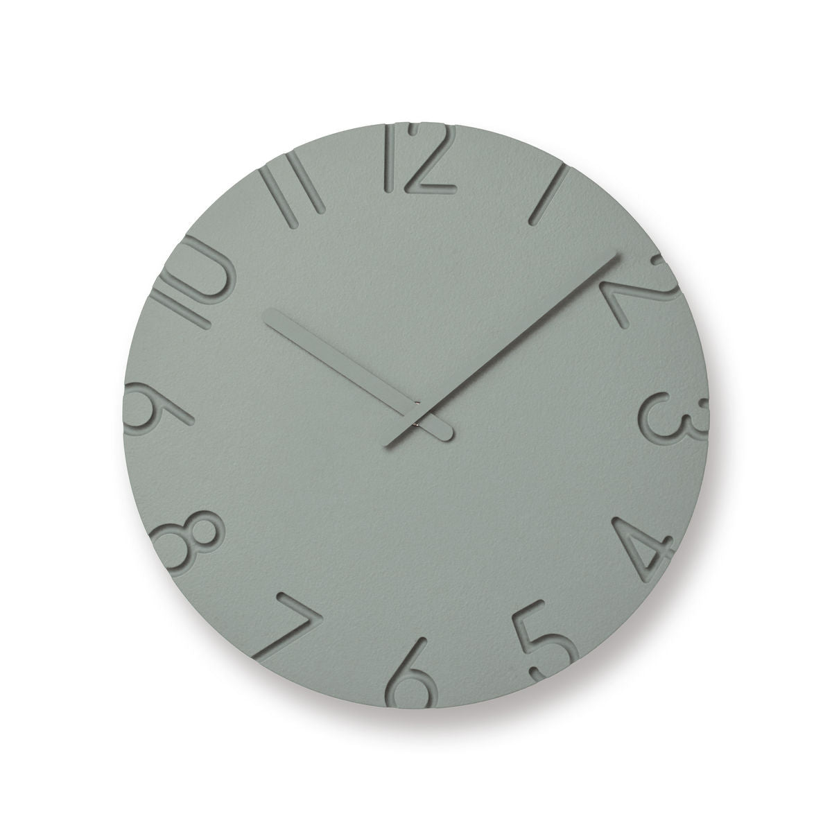 Carved Color L - GY Clock by Lemnos