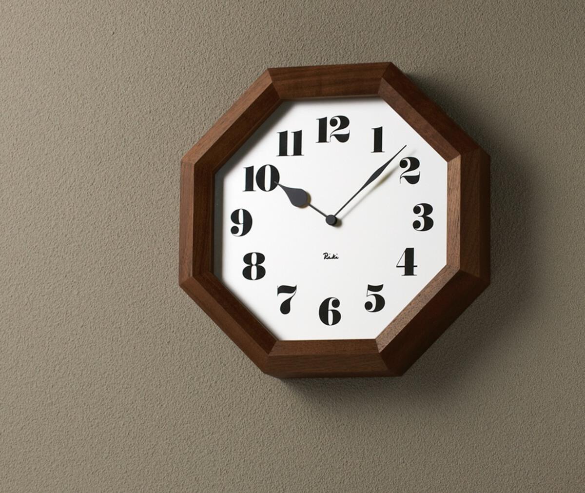 Riki Octagon Clock by Lemnos