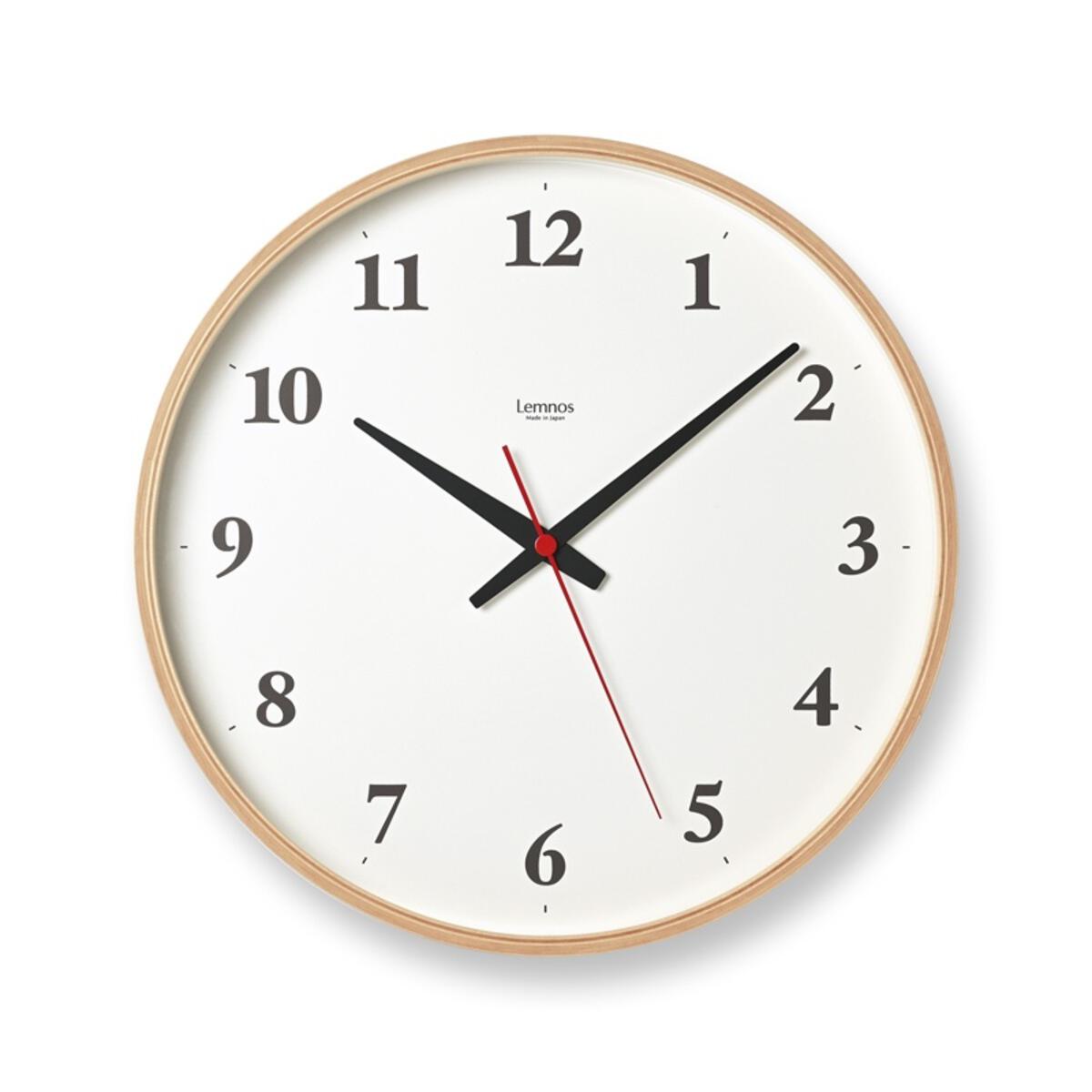 Plywood L - NT Clock by Lemnos