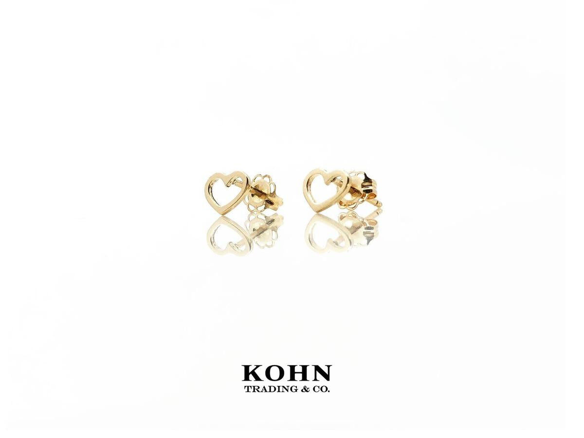 Love Gold Earrings by Kohn Trading Co.