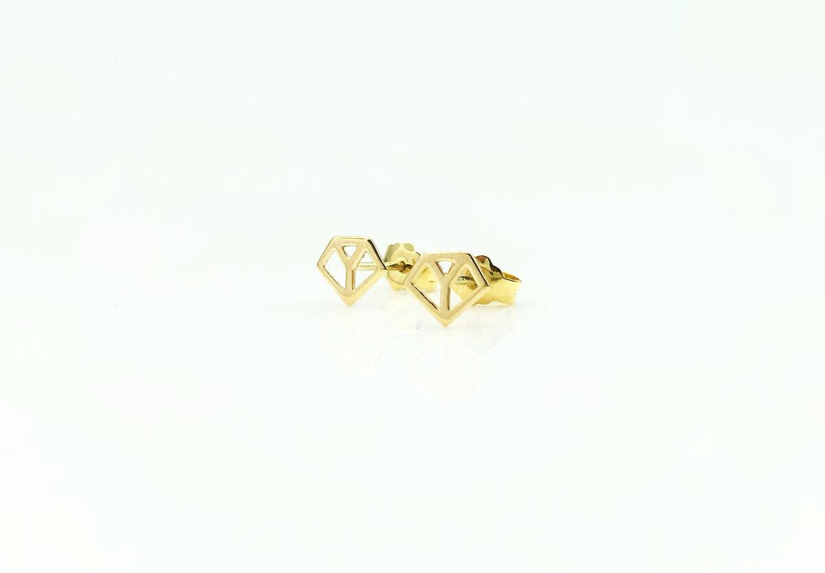 Rock Gold Earrings by Kohn Trading Co.