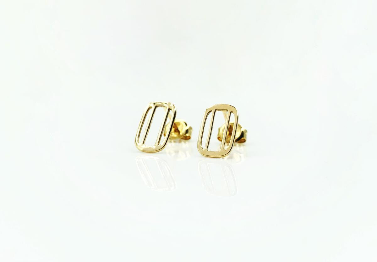 Little Gold Gold Earrings by Kohn Trading Co.