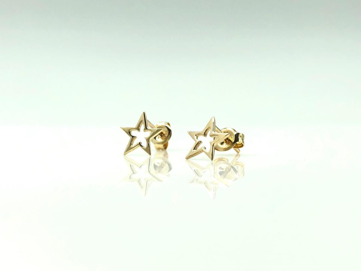 Star Gold Earrings by Kohn Trading Co.