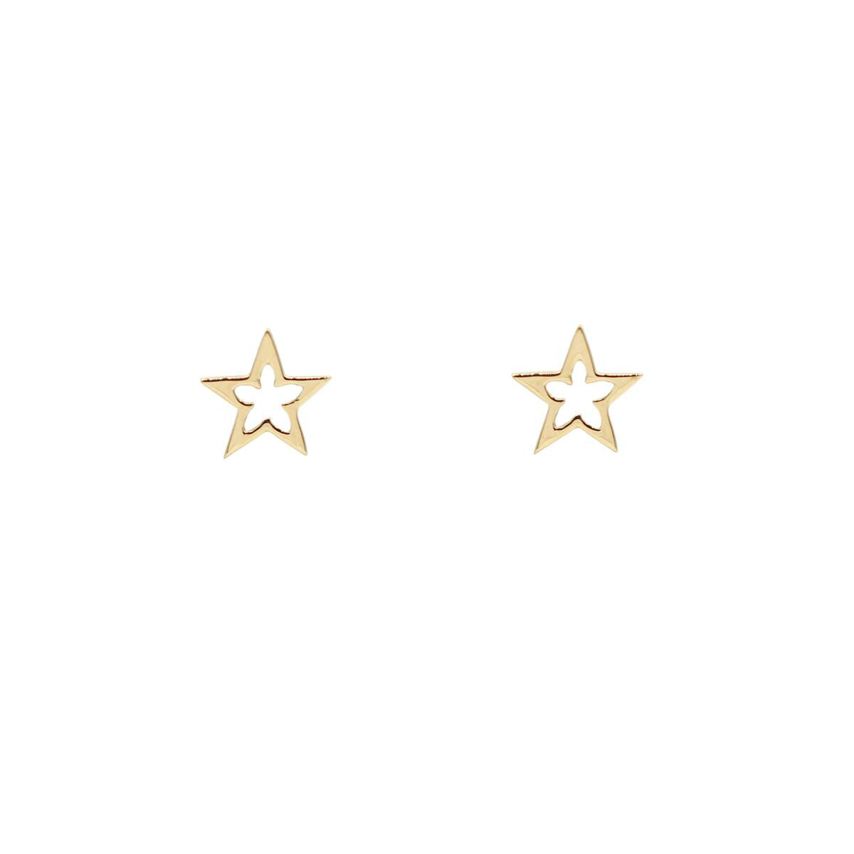 Star Gold Earrings by Kohn Trading Co.