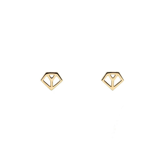 Rock Gold Earrings by Kohn Trading Co.