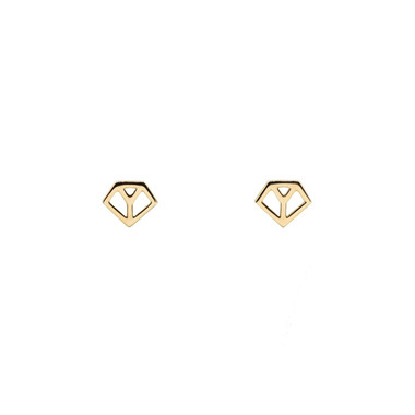 Rock Gold Earrings by Kohn Trading Co.