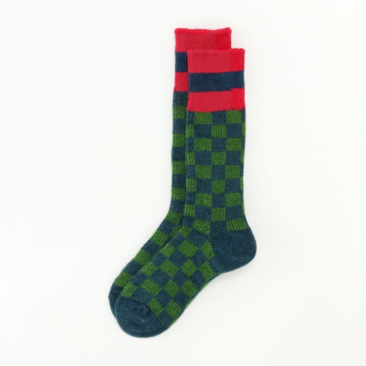 HOiSUM Ichimatsu Socks - Green