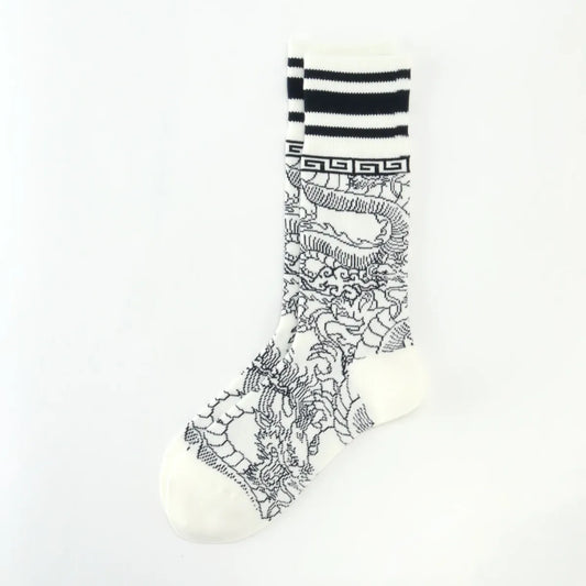 HOiSUM Dragon Socks - White