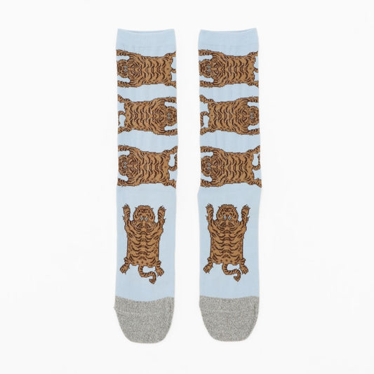 HOiSUM New Shin Tiger Socks - Sax Blue