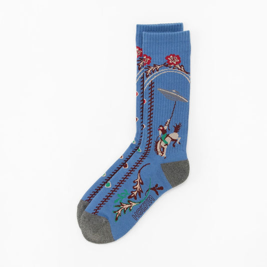 HOiSUM Cowboy & Cow Socks - Blue