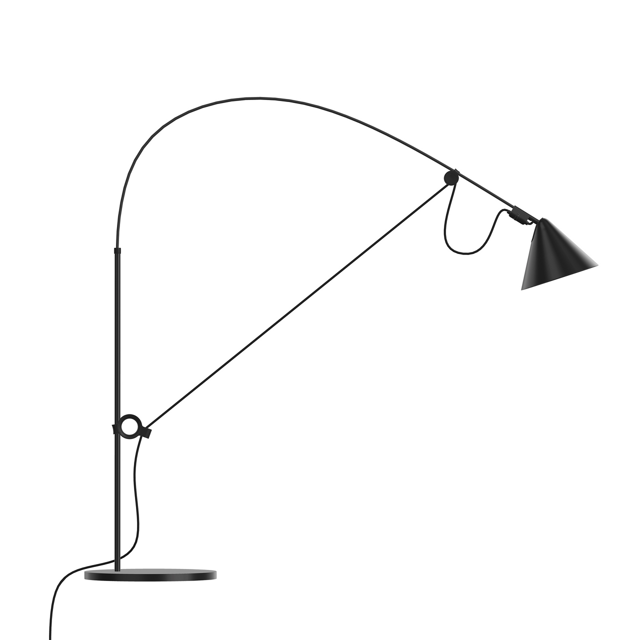Ayno Table Lamp (black cord) - Black by Midgard