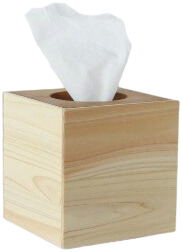 Tosa Ryu Cube Tissue Box Cover Hinoki