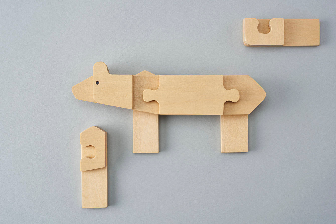 Higuma Bear (Blue) Puzzle by Plywood Laboratory